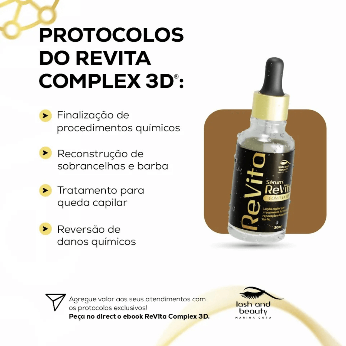 Sérum ReVita Complex 3D | Lash and Beauty 30ml — Crescimento e