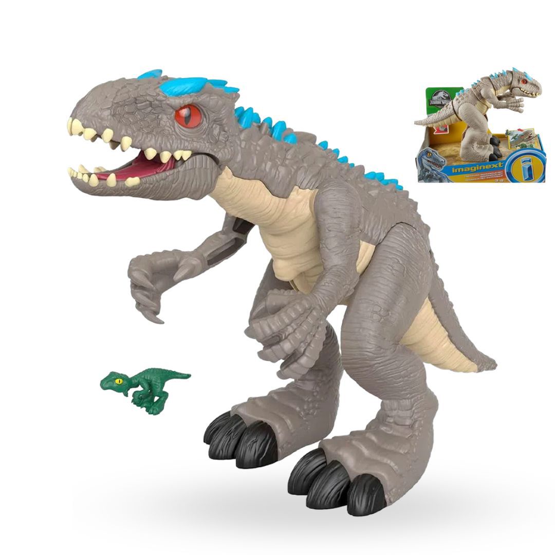 Mattel Imaginext Jurassic World Dinossauro Brinquedo T-Rex Ação de luta