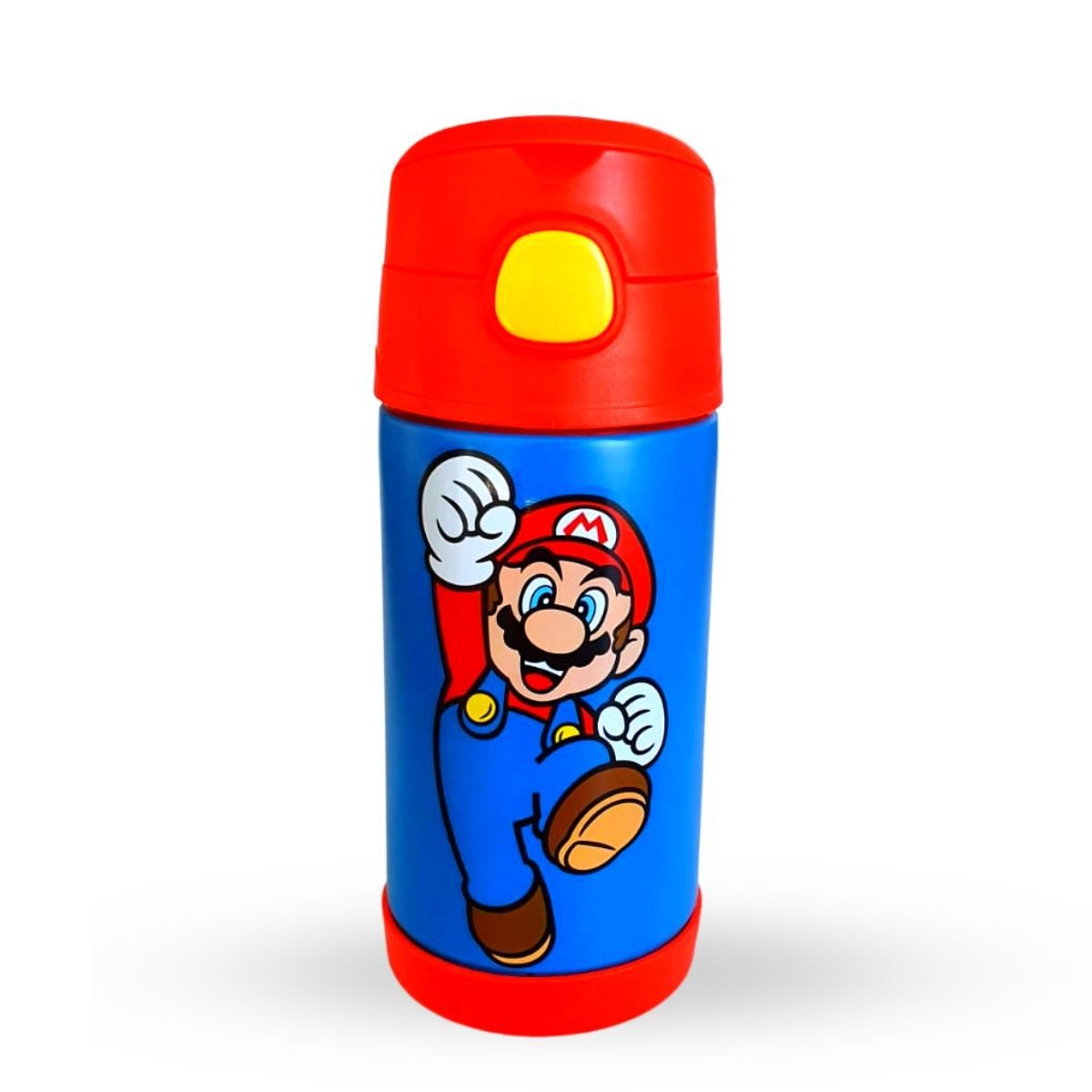 Garrafa Cantil Click Com Canudo Super Mario Bros Nintendo 300ML