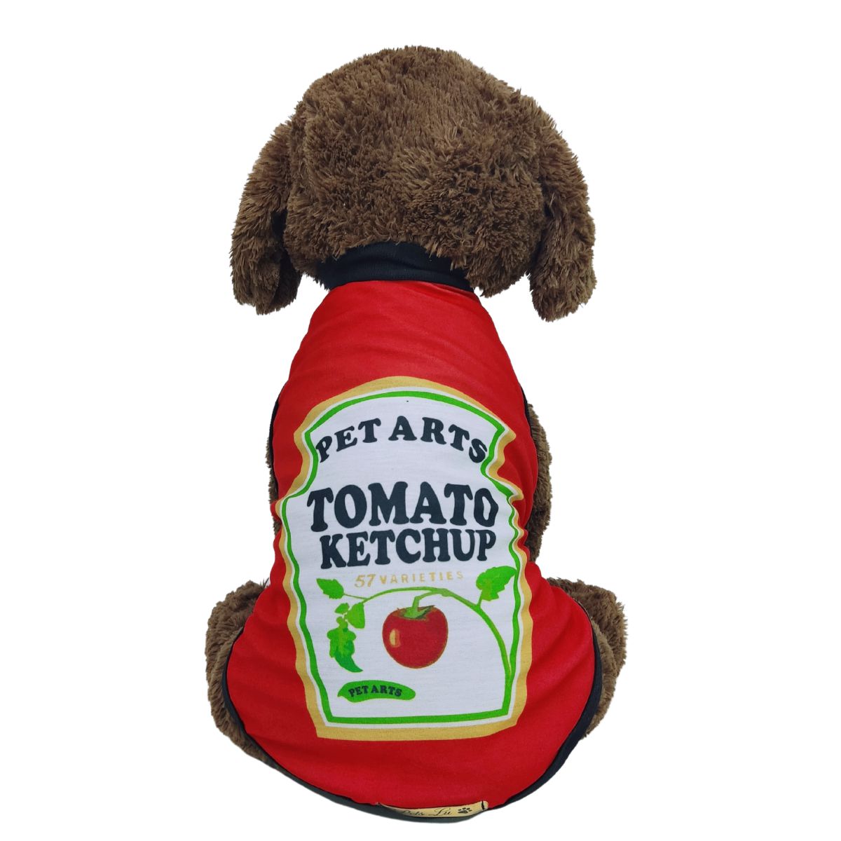 Roupa Pet - Ketchup Modelo Regata Básica - Pet Arts - Roupinhas para pet