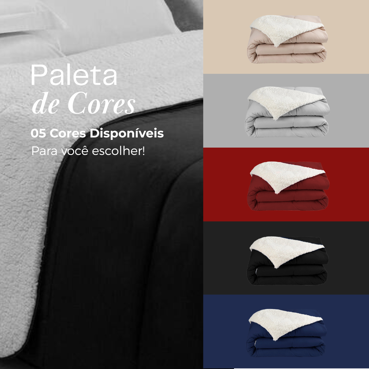 Paleta de cores disponíveis