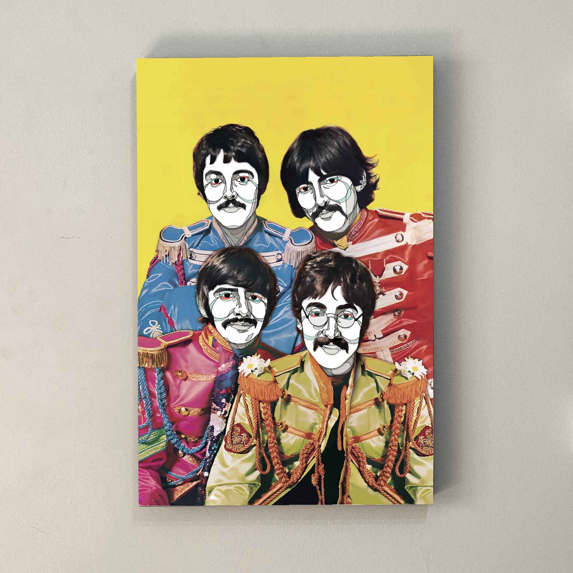 Quadro The Beatles | Painel de Madeira | Loja rads | Design