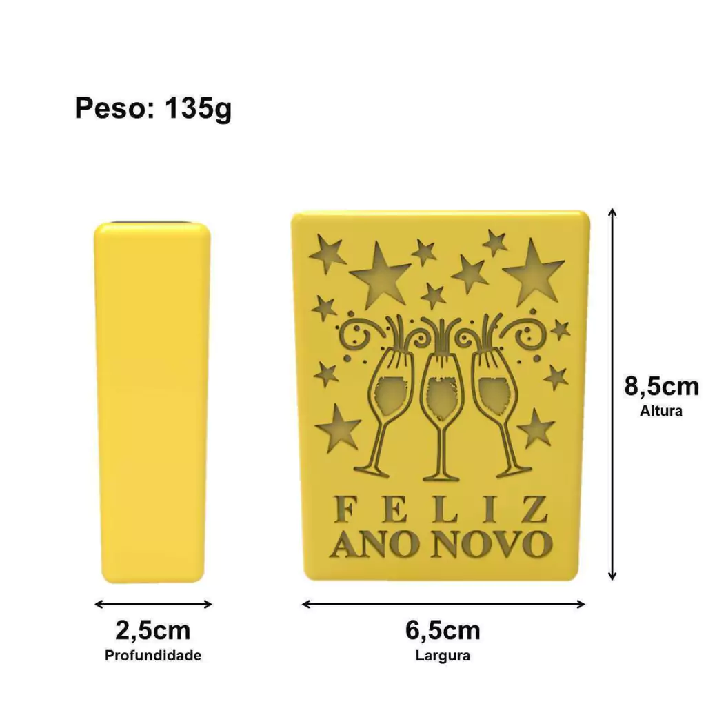Molde de Silicone Feliz Ano Novo – Sabonetes, Velas e Lembrancinhas ...