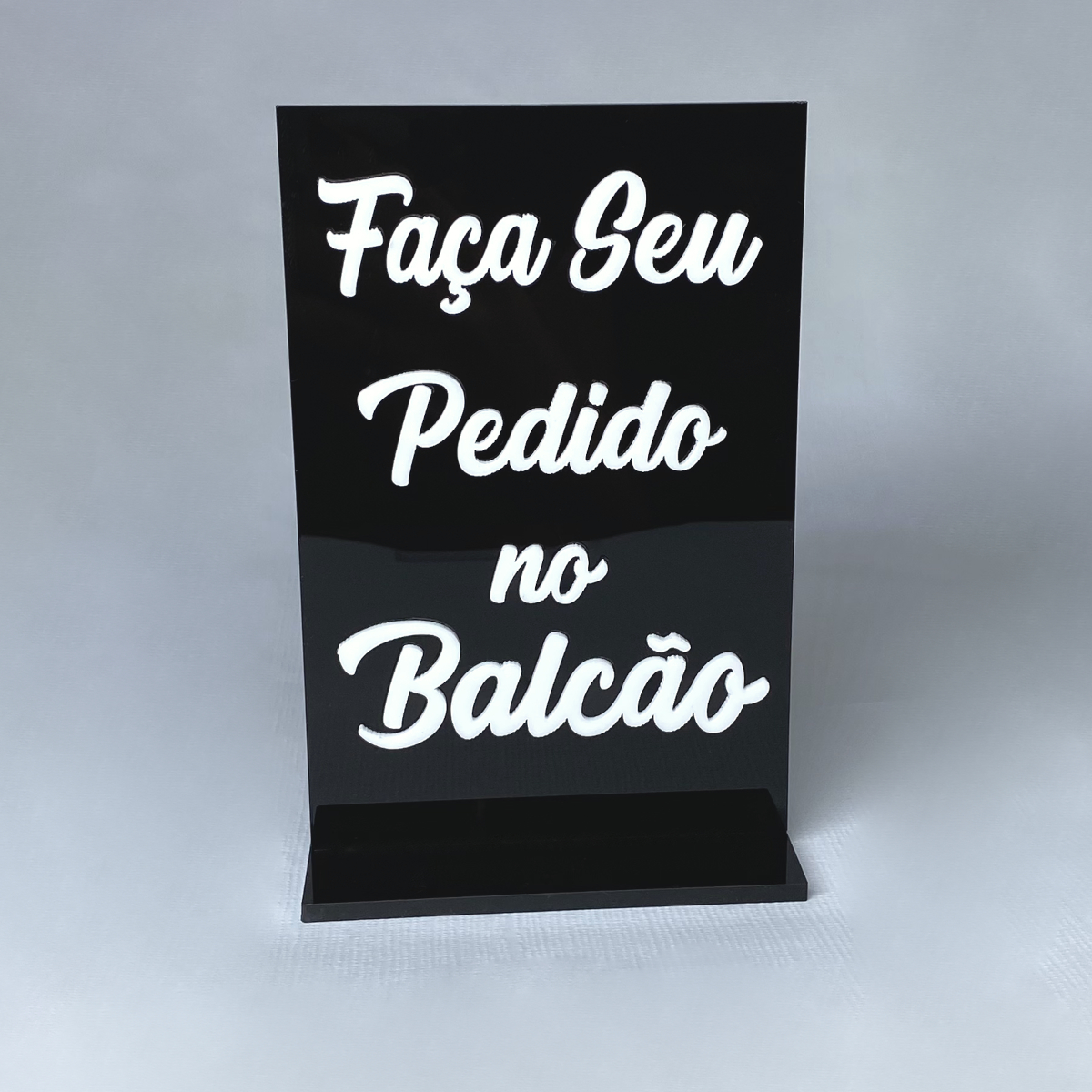 Placa De Sinalização Faça Seu Pedido No Balcão Acrílico Acrihome