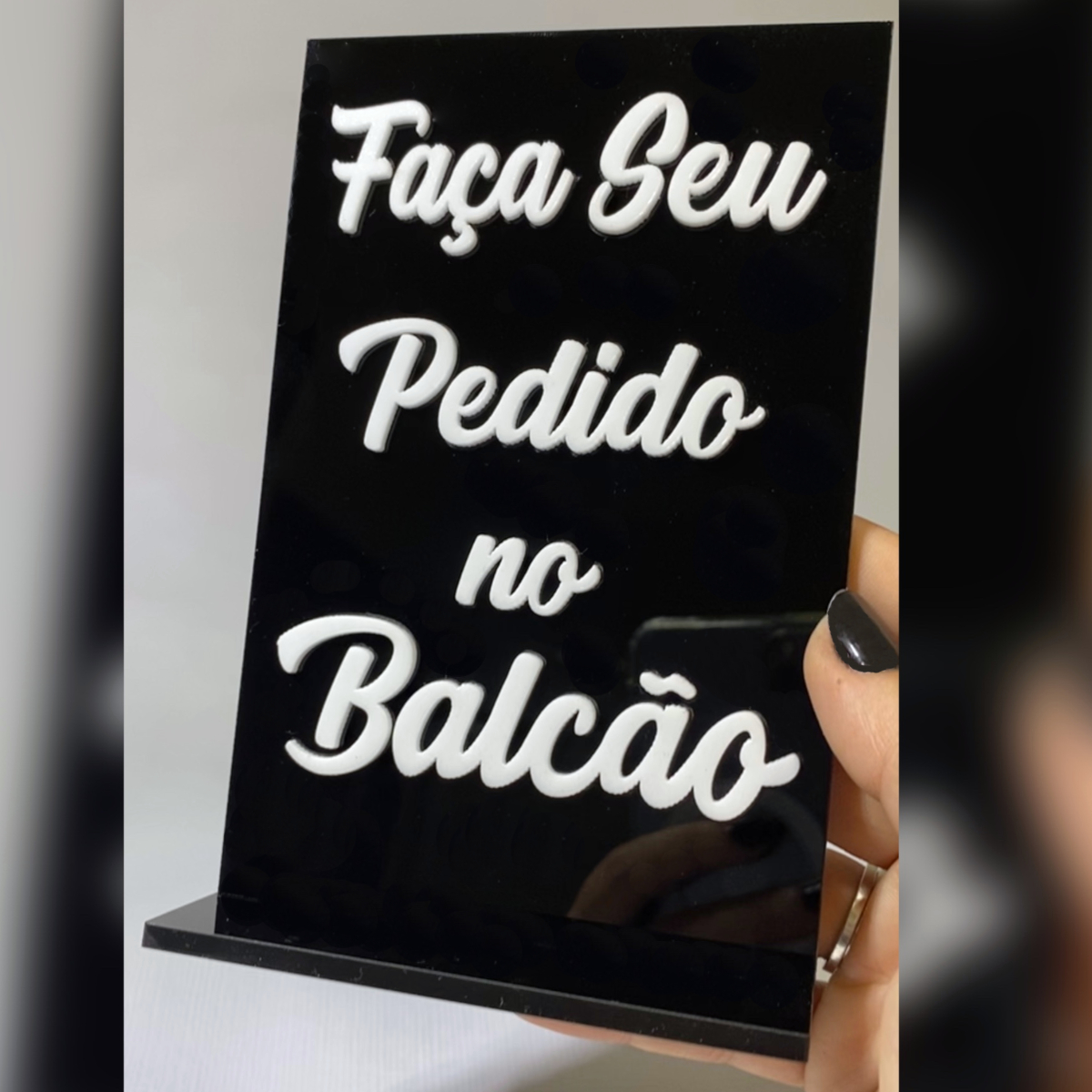 Placa De Sinalização Faça Seu Pedido No Balcão Acrílico Acrihome