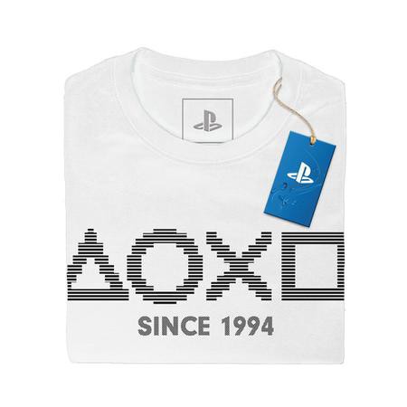 Maglietta Ufficiale Bioworld Sony Playstation 1994 - Rossa Melange, Taglie Regolari