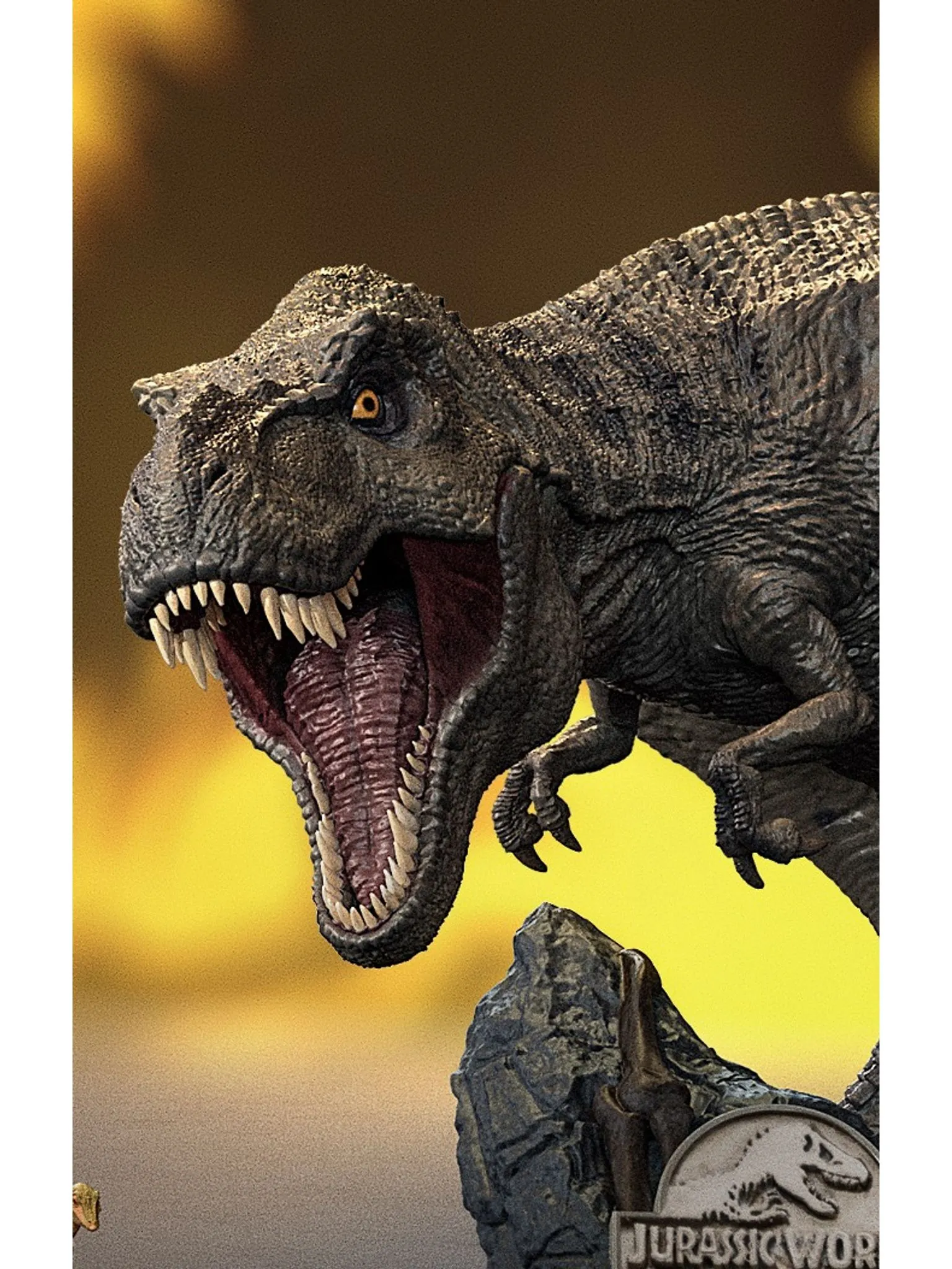 ESTÁTUA T-REX - JURASSIC WORLD - ICONS - IRON STUDIOS - DS Games