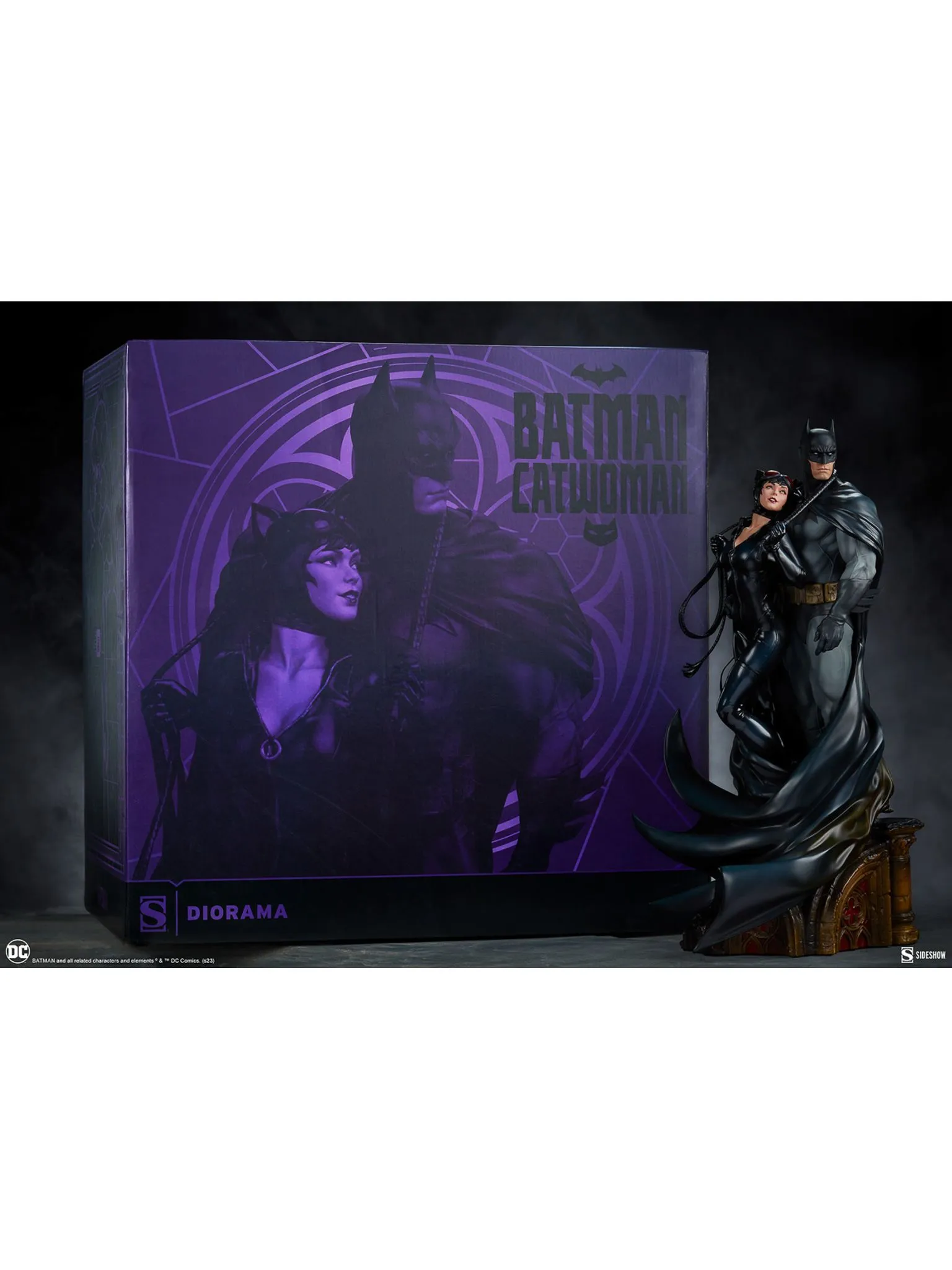 ESTÁTUA BATMAN AND CATWOMAN - DIORAMA - SIDESHOW - DS Games Atibaia