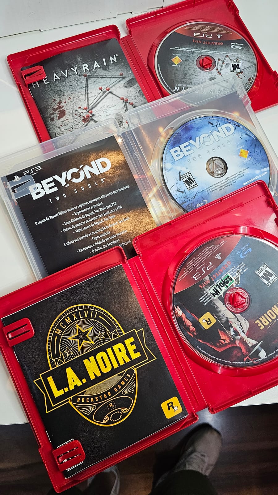 KIT JOGOS PS3 - HEAVY RAIN, BEYOND, L.A. NOIRE - USADOS - DS Games