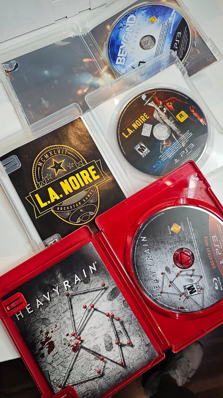 KIT JOGOS PS3 - BEYOND, L.A. NOIRE, HEAVY RAIN - USADOS - DS Games