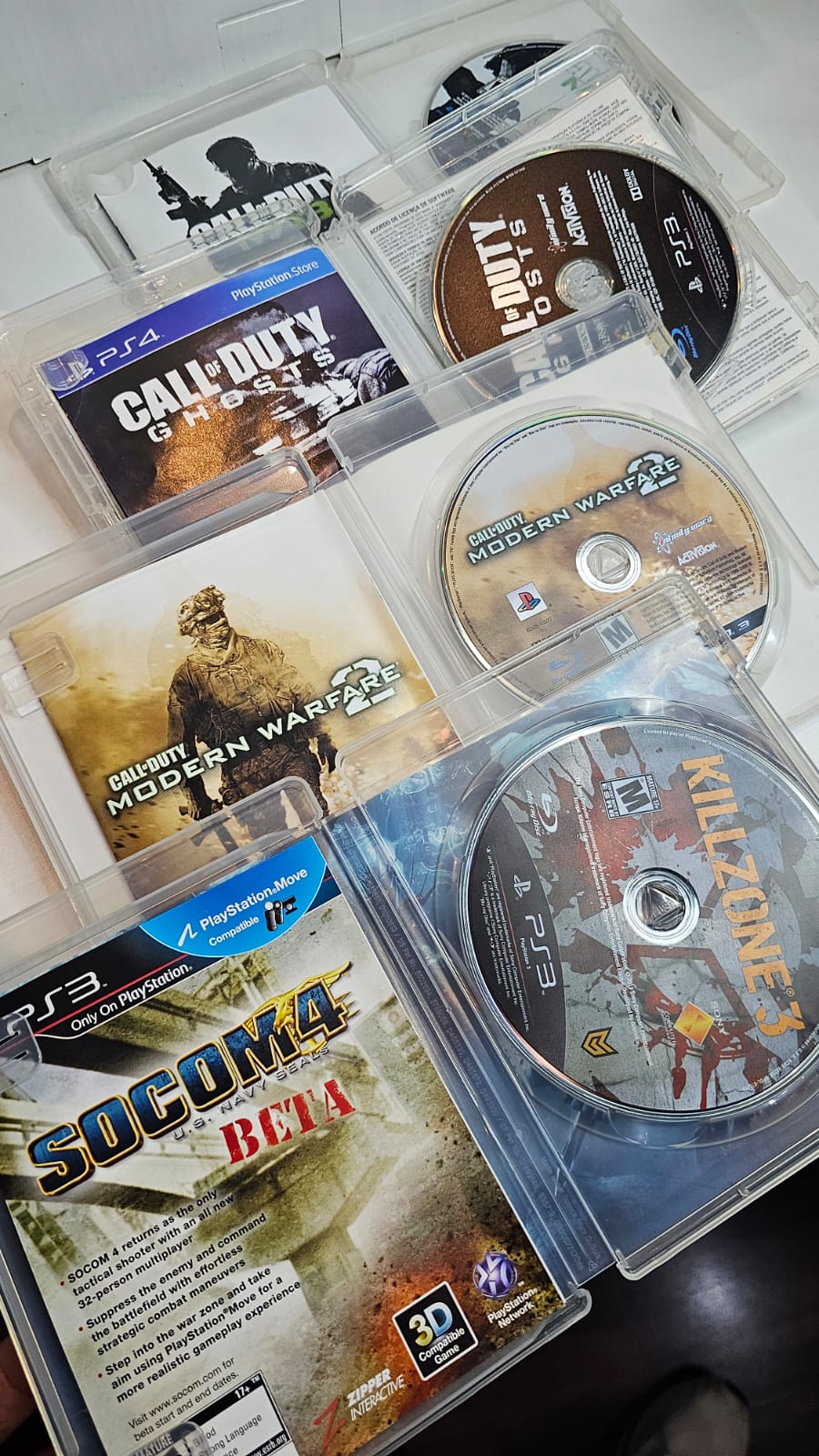 KIT JOGOS PS3 - CALL OF DUTY MW 3 & 2, GHOSTS, KILLZONE 3 - USADOS