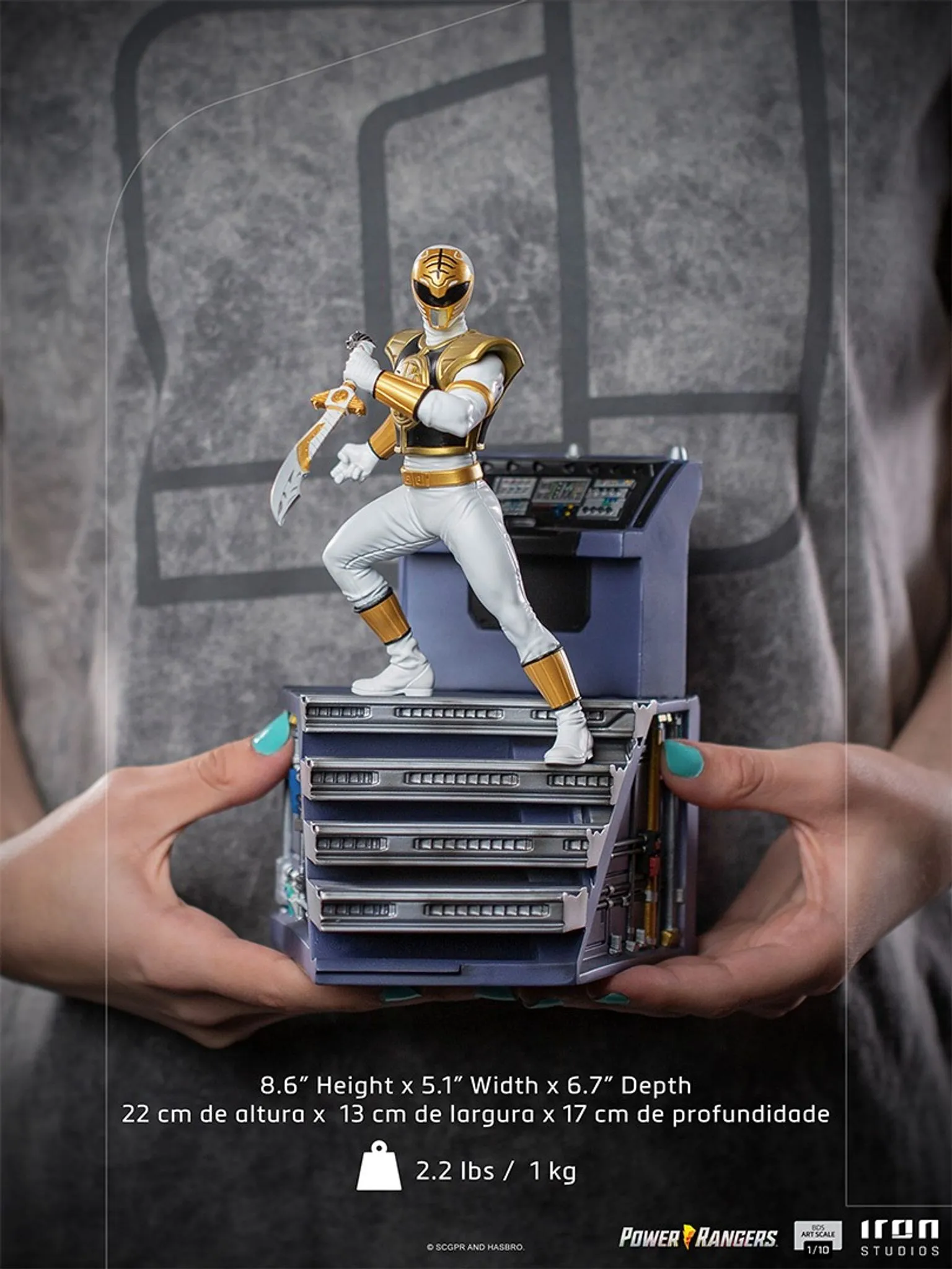 ESTÁTUA RANGER BRANCO - POWER RANGERS - IRON STUDIOS - DS Games Atibaia