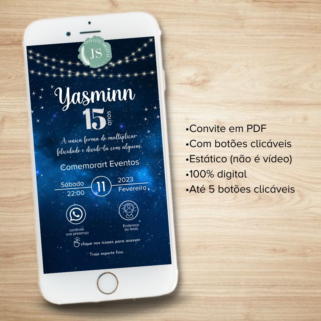 Convite Aniversário Interativo Virtual Para Whatsapp - FRETE GRÁTIS