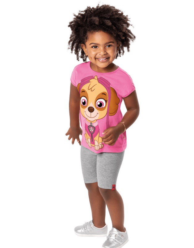 conjunto infantil patrulha canina skye menina algodão - Vesttemaskids