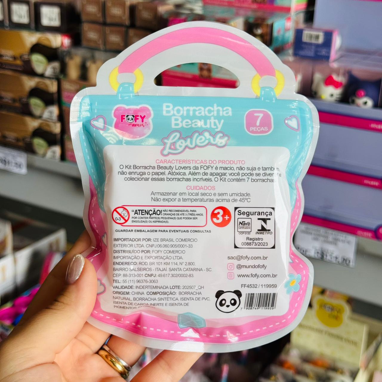 Borracha BEAUTY LOVERS - BLISTER 7 PEÇAS - FOFY - Atacado Mabel