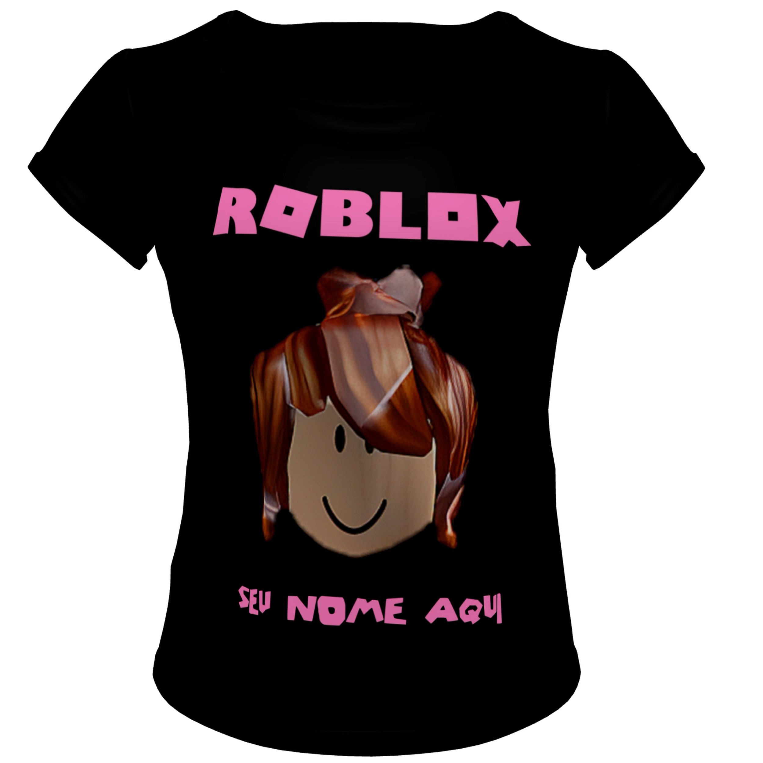 Camiseta blusa preta Infantil Roblox menina julia minegirl