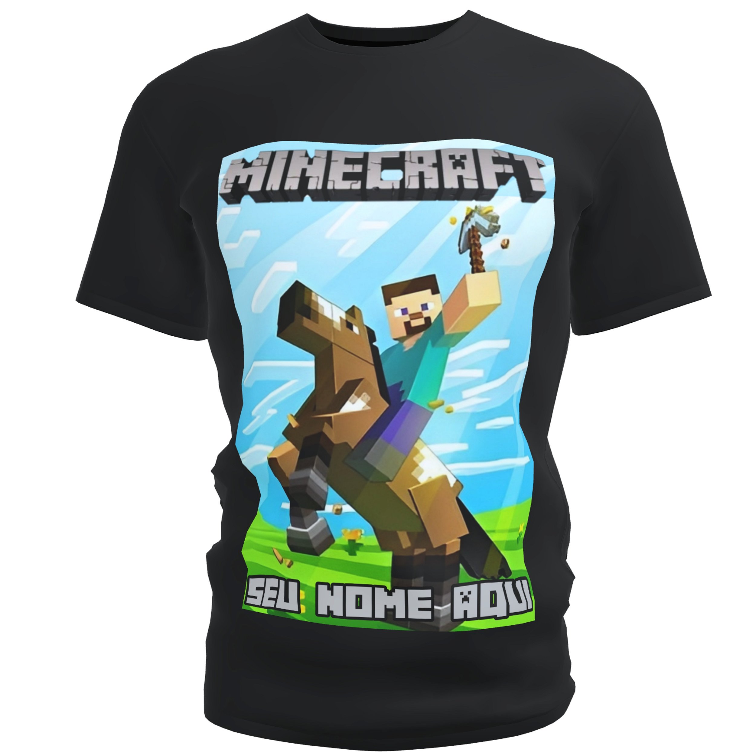 Camiseta Blusa Preta Infantil Roblox Menina Personalizada