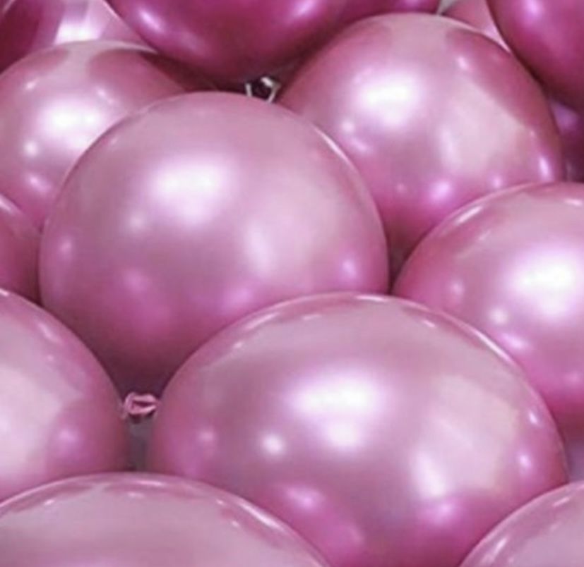 25 Balão Rosa Pink Cromado Alumínio Nº5 Polegadas ( Happy Day ) (JOY ...