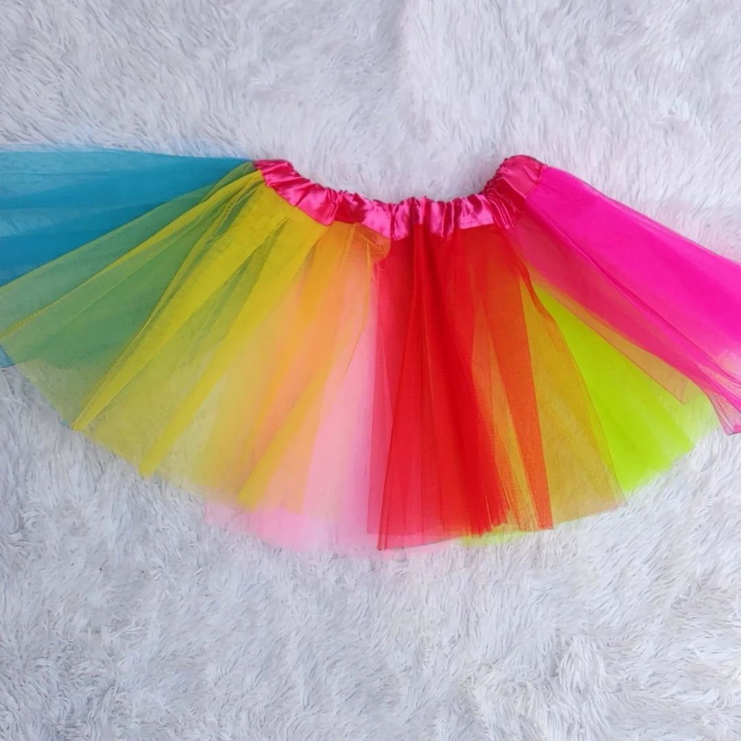 SAIA DE TULE COLORIDA 40CM FESTA Balada Carnaval (Ex) - Chocobraz ...