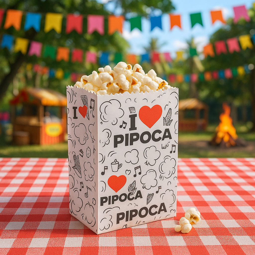 50 SACO SOS PIPOCA GOURMET P EU AMO PIPOCA (12X7X16CM) (PLUMA ...