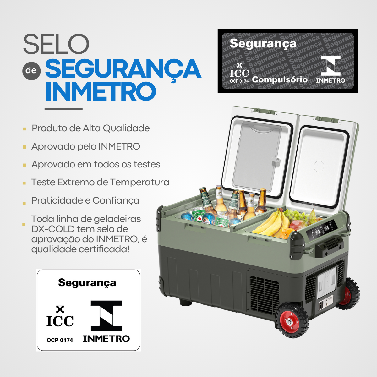 Geladeira e Freezer Automotiva 30 Litros Quadrivolt - DX-COLD
