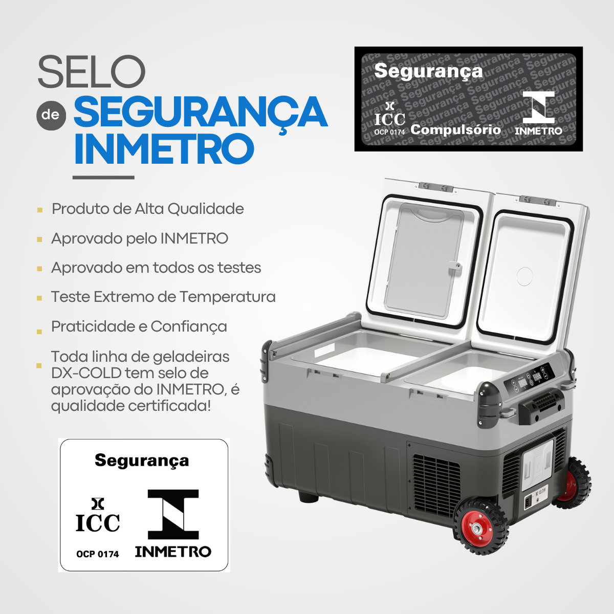 Geladeira e Freezer Portátil Automotiva 40 Litros Quadrivolt Duplo