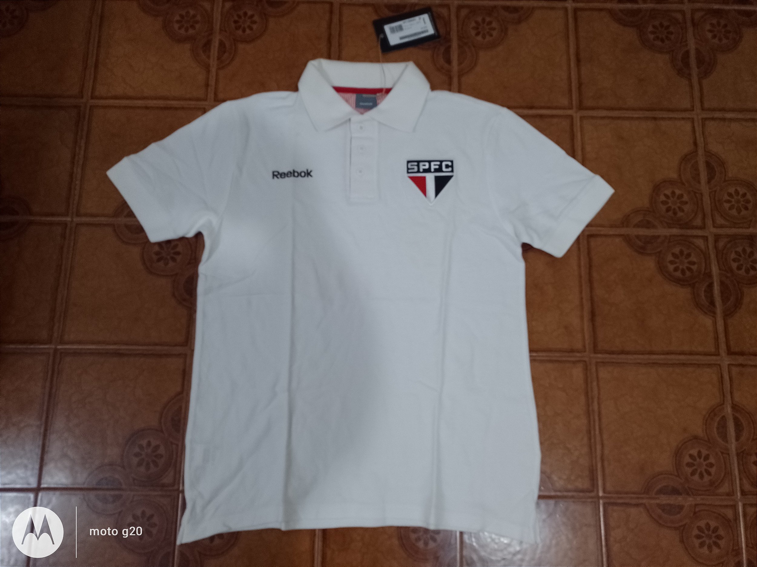 Camisa São Paulo polo viagem branca tamanho P - RONNIE ESPORTES 10