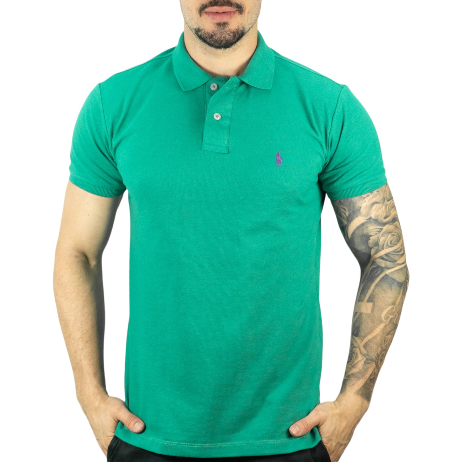 Camisa Polo Polo Ralph Lauren Slim Preta - Compre Agora