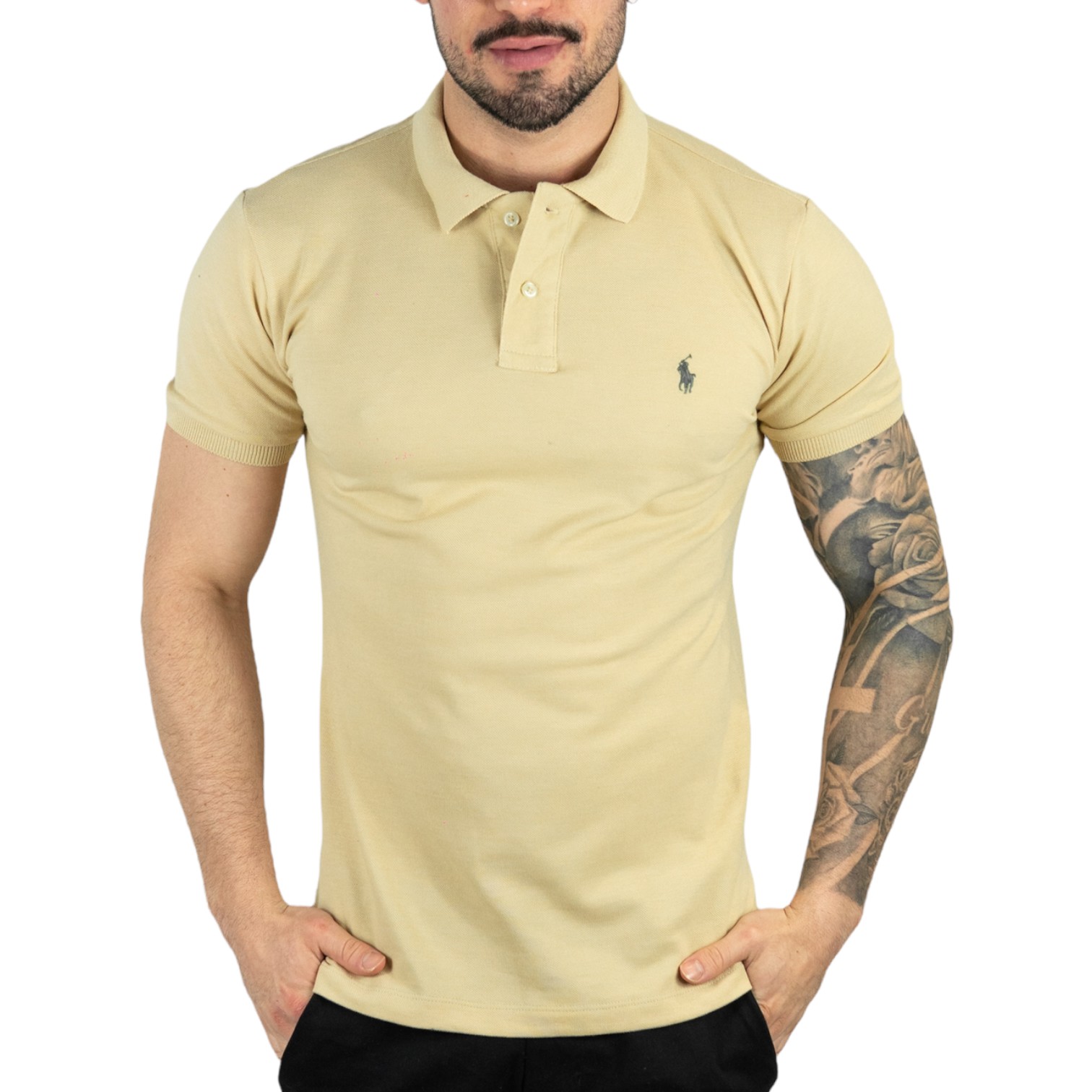 Camisa Polo Polo Ralph Lauren Slim Preta - Compre Agora