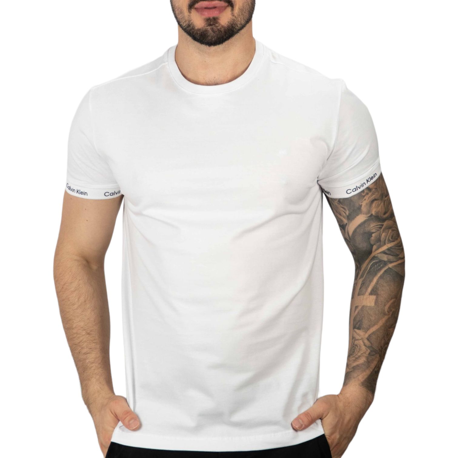 Camiseta Calvin Klein Sleeve Branca - Outlet360