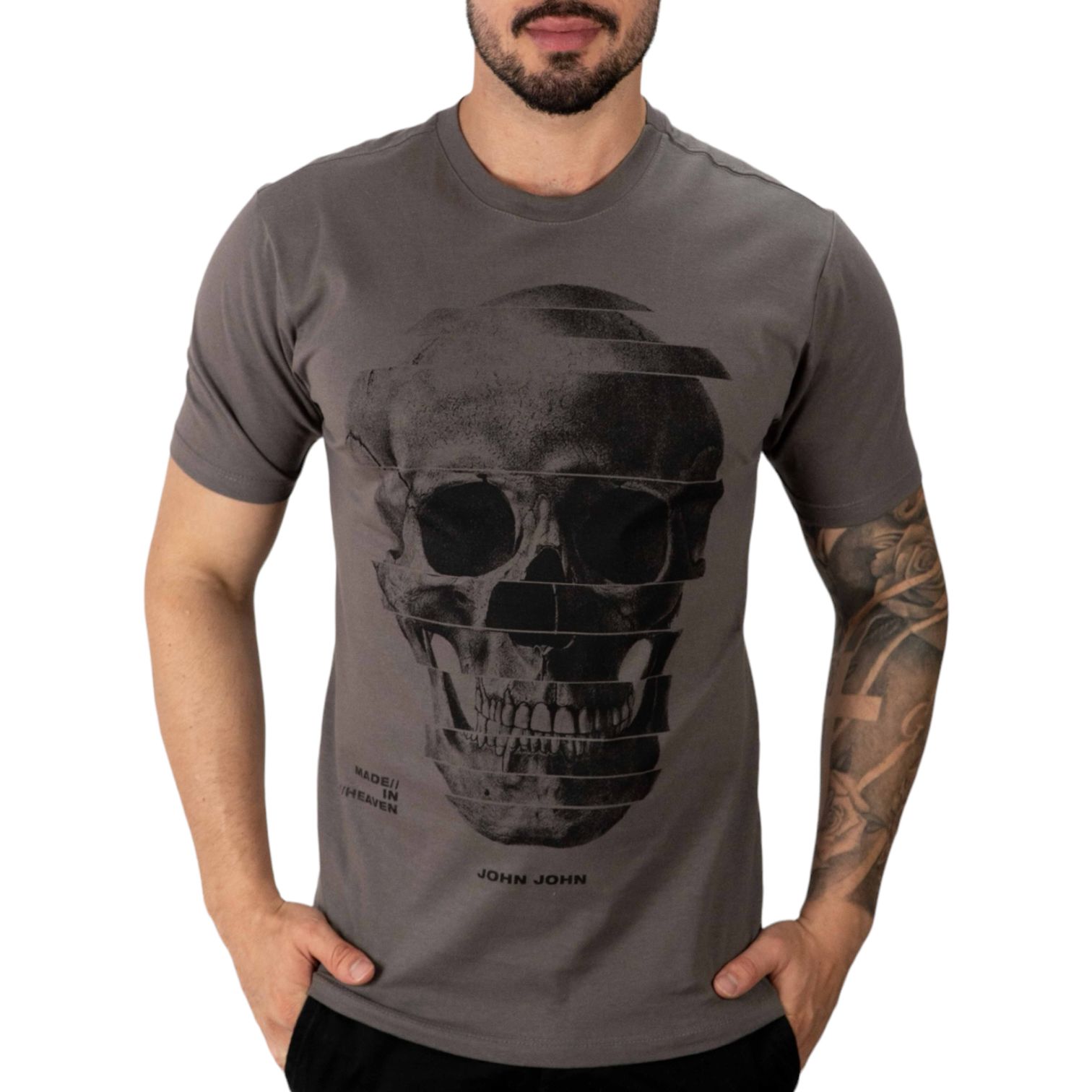 Camiseta John John Masculina Blue Skull Preta - Compre Agora