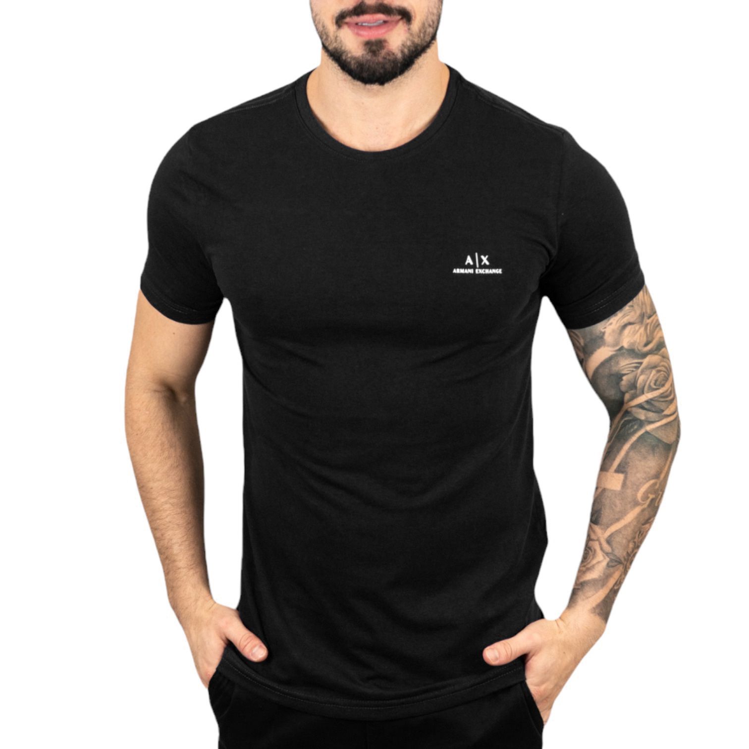 Camiseta Armani Exchange Escrita Preta Outlet360