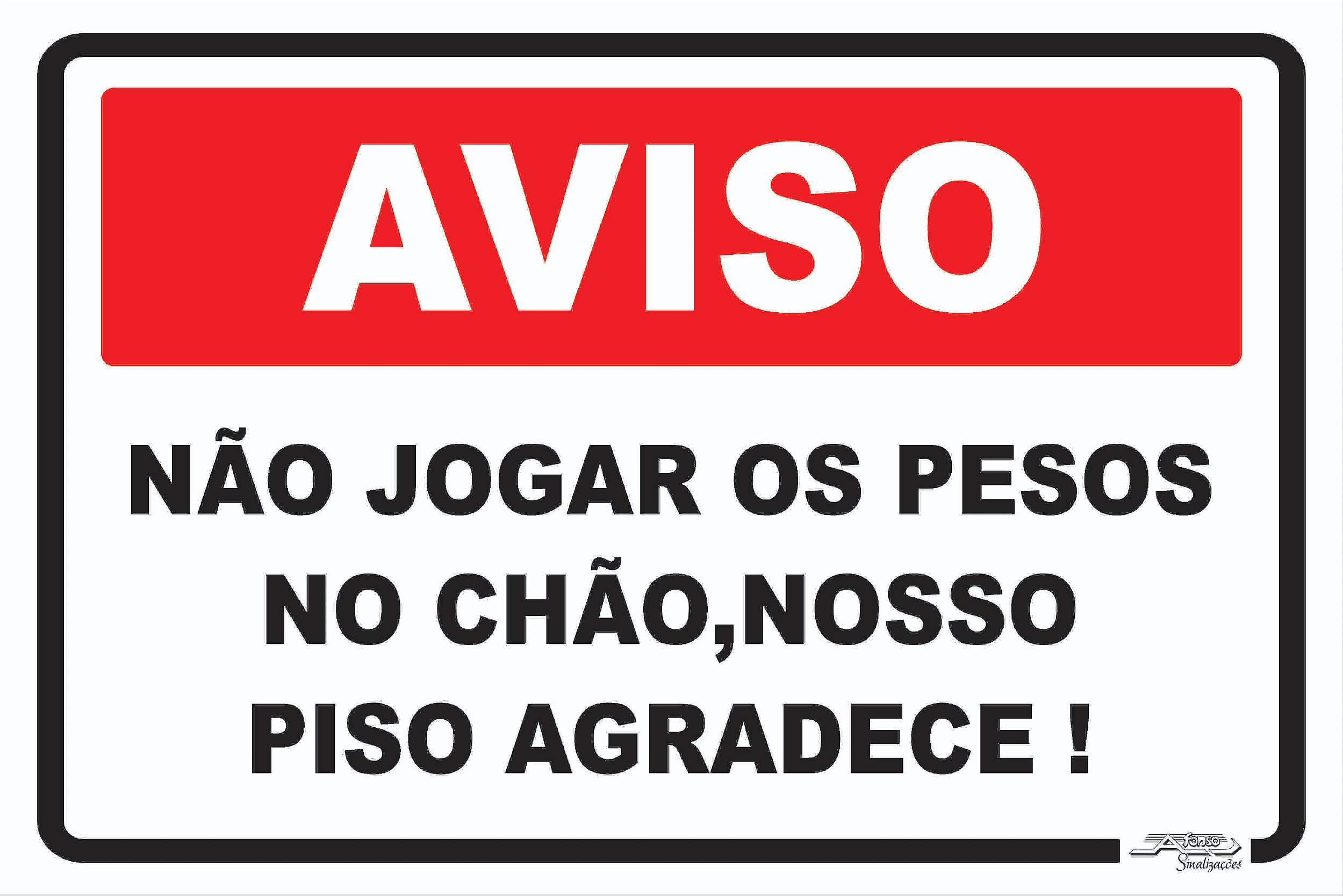 Placa Aviso Não Jogue Lixo no Chão - Afonso Adesivos