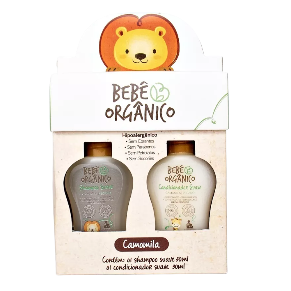Kit Shampoo + Condicionador Suave Bebê Orgânico - 60 ml - Bebê Orgânico