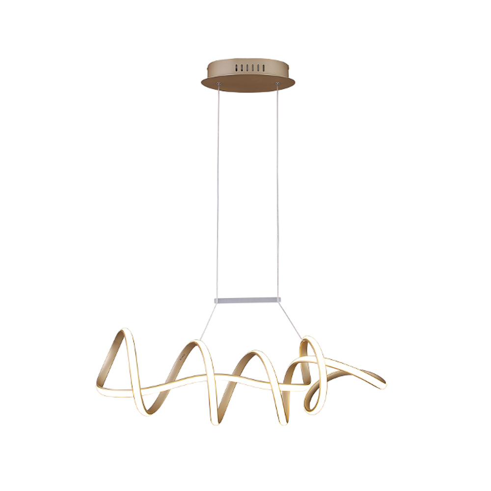 Pendente Zig Dourado (C)84cm (L)22cm (A)21cm 35W 3000K TP003G Compre Online, Luminárias e