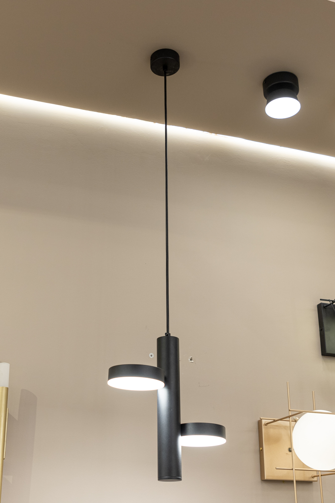 Pendente Side Preto (A)50cm Led Integrado | SID1PD01PT025 - O
