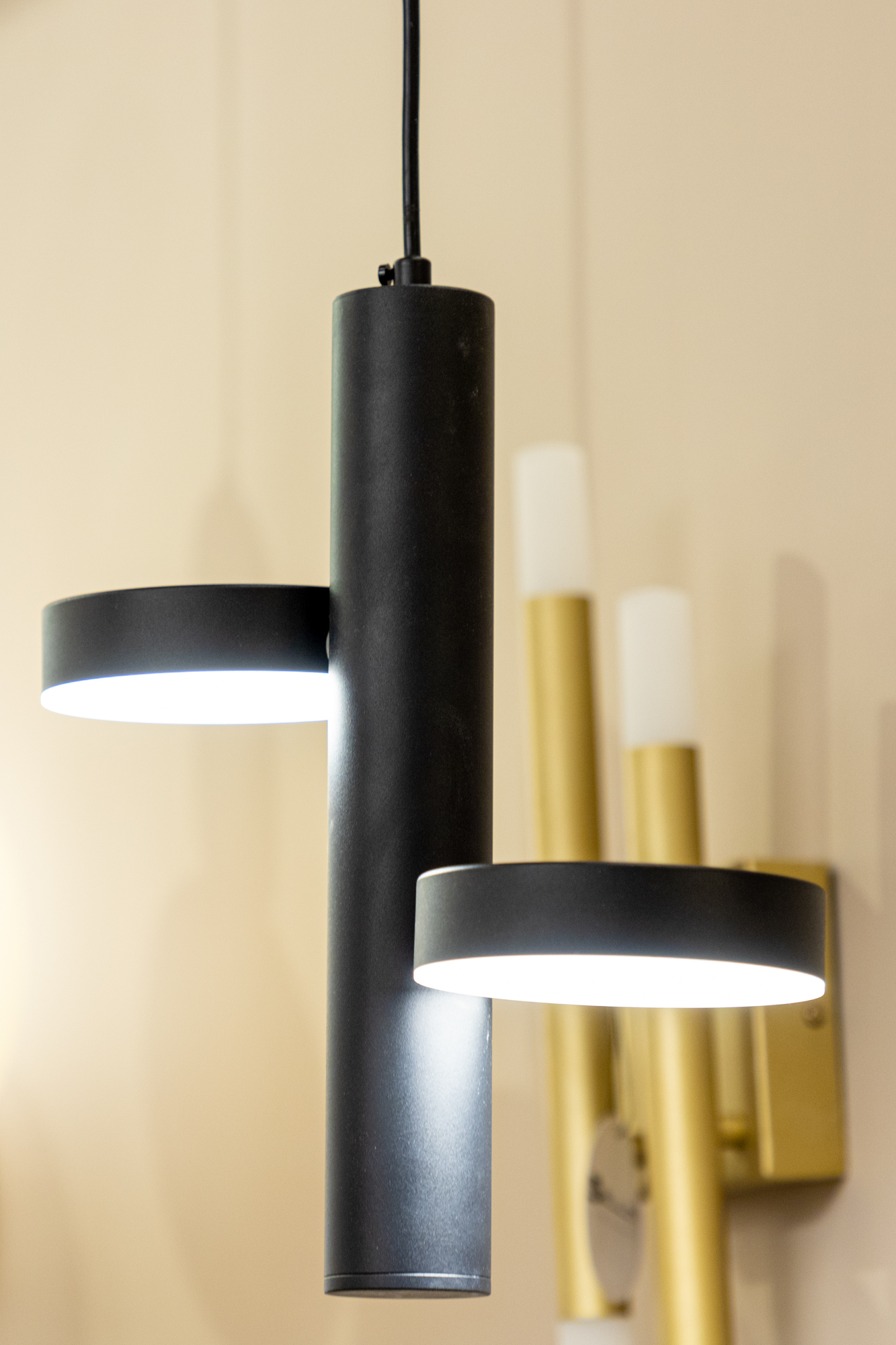 Pendente Side Preto (A)50cm Led Integrado | SID1PD01PT025 - O