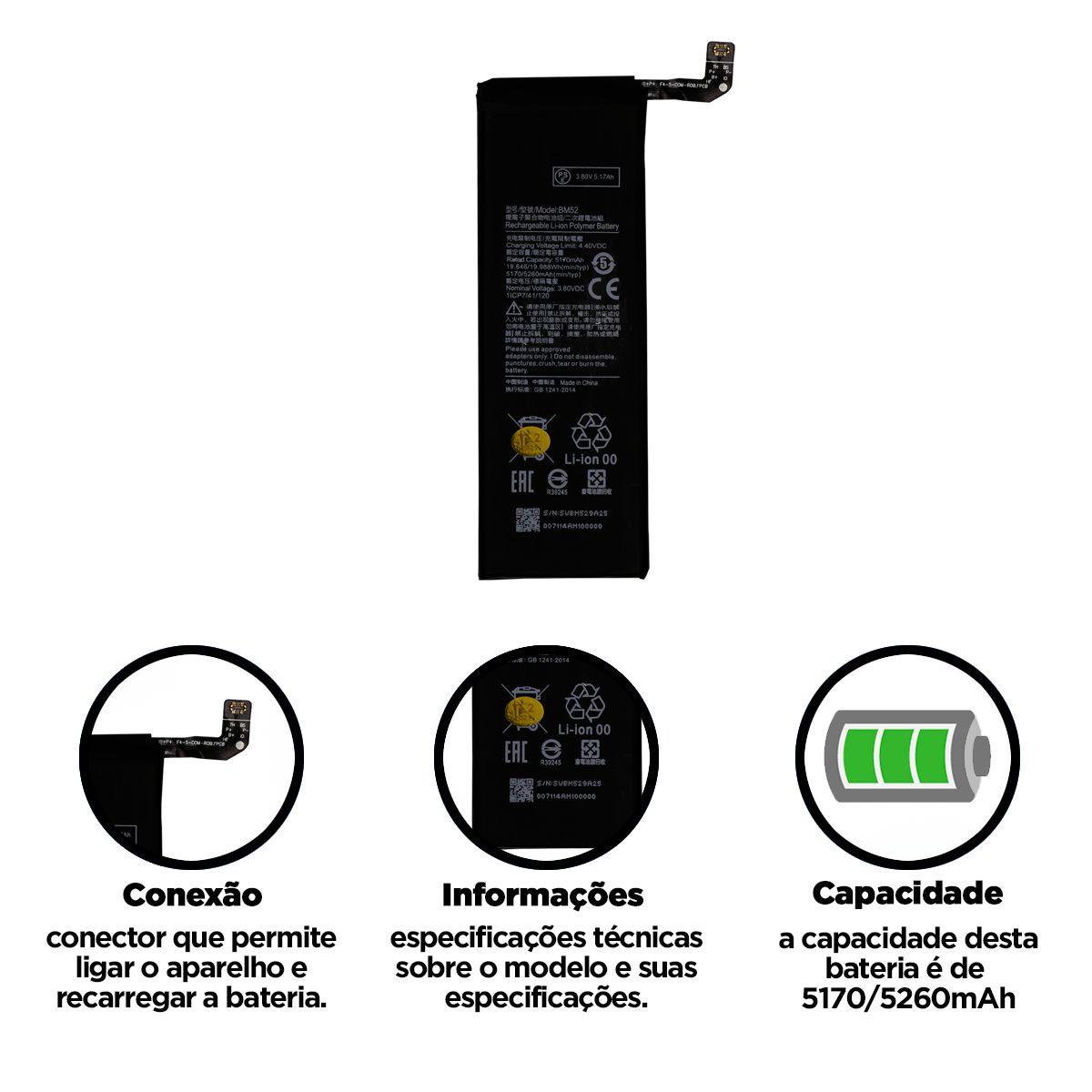 Bateria Note 9 Pro (Bn53) Compatível com Xiaomi - SkyTech Solutions