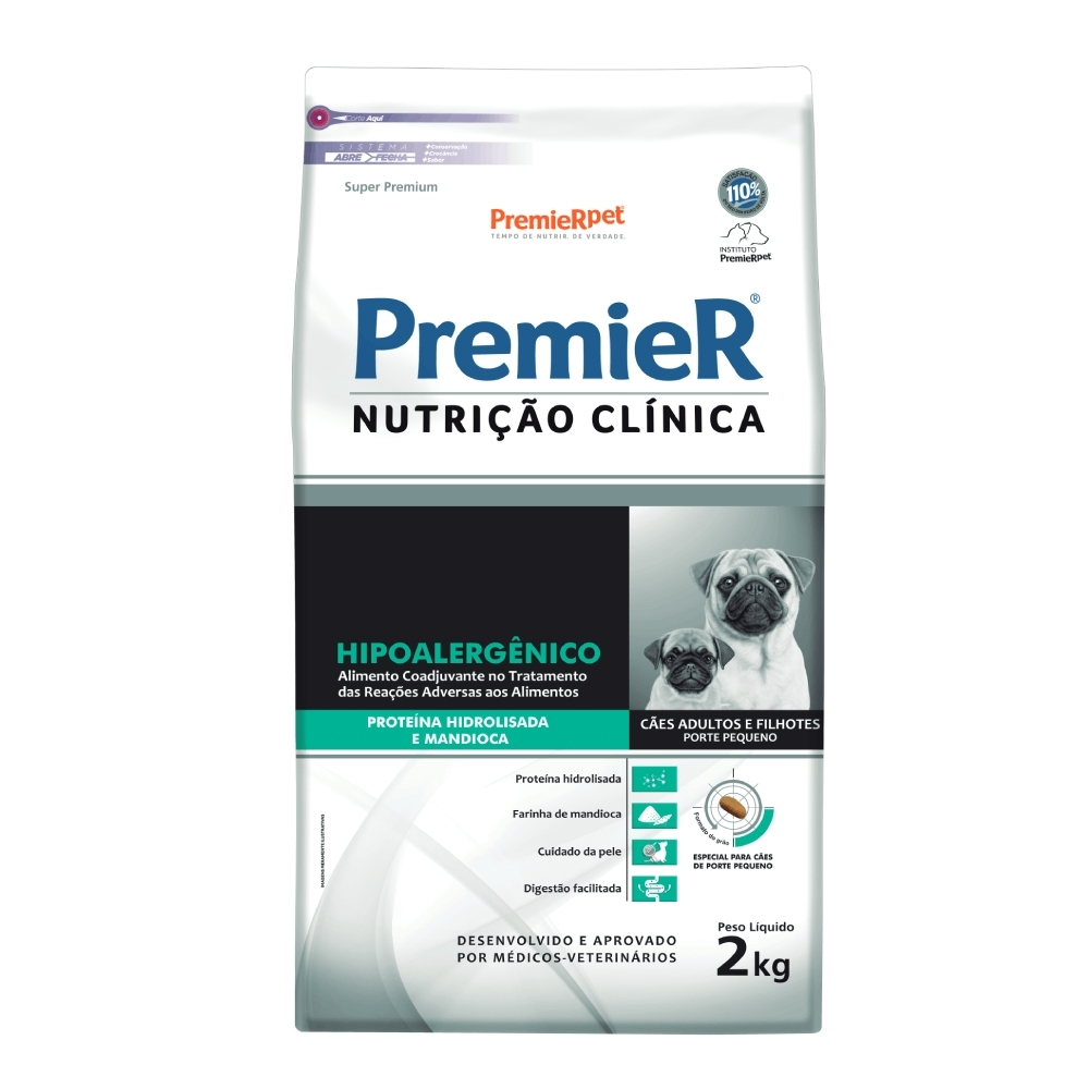 Ração Premier Nutrição Clínica Hipoalergênico Cão Pequeno Porte 2kg ...