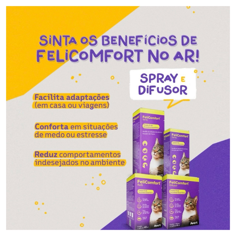 FeliComfort Spray 60ml Eficaz para Acalmar os Gatos da Avert - Empire Pet