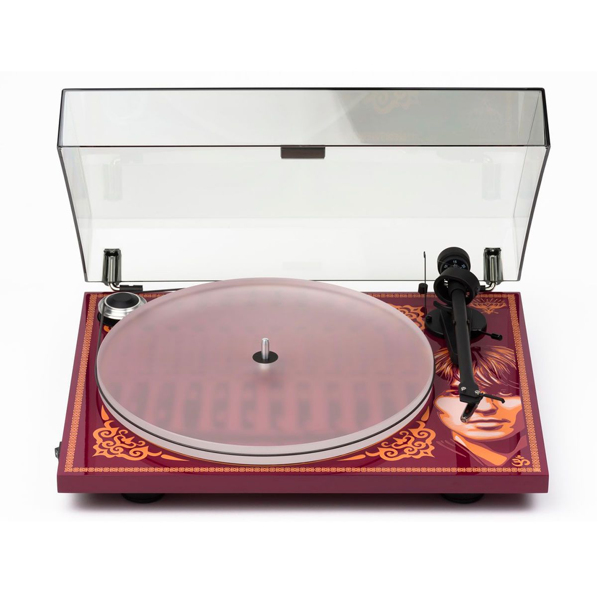 Plattenspieler Mit Staubschutzhaube Pro-Ject Essential III George Harrison Edition – Limitierter Plattenspieler Mit OM10 Tonabnehmer Sammlerstück Plattenspieler