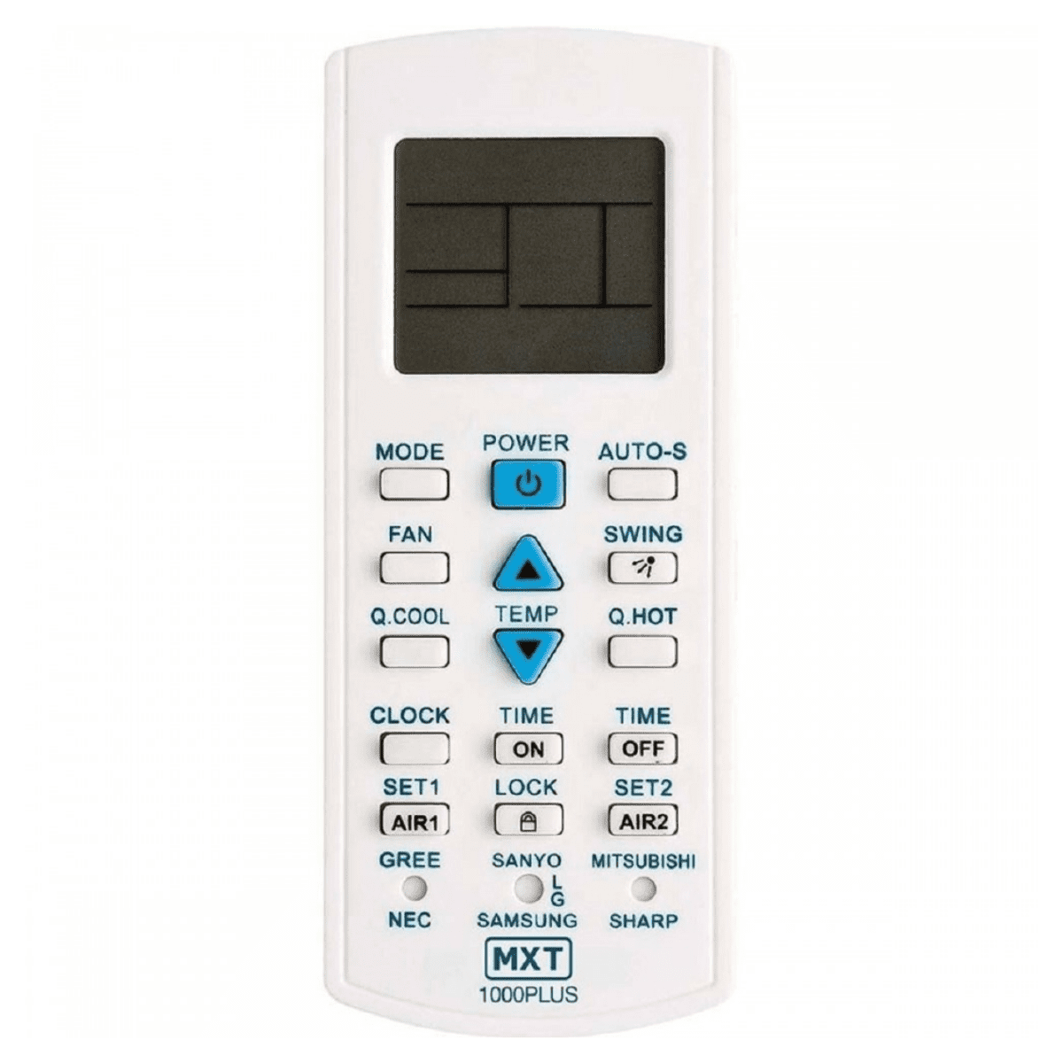 Controle Remoto Universal P/Ar Condicionado KT1000 Plus C01127 MXT - Mega Ar  Store - A Mega Loja do Instalador de Ar Condicionado