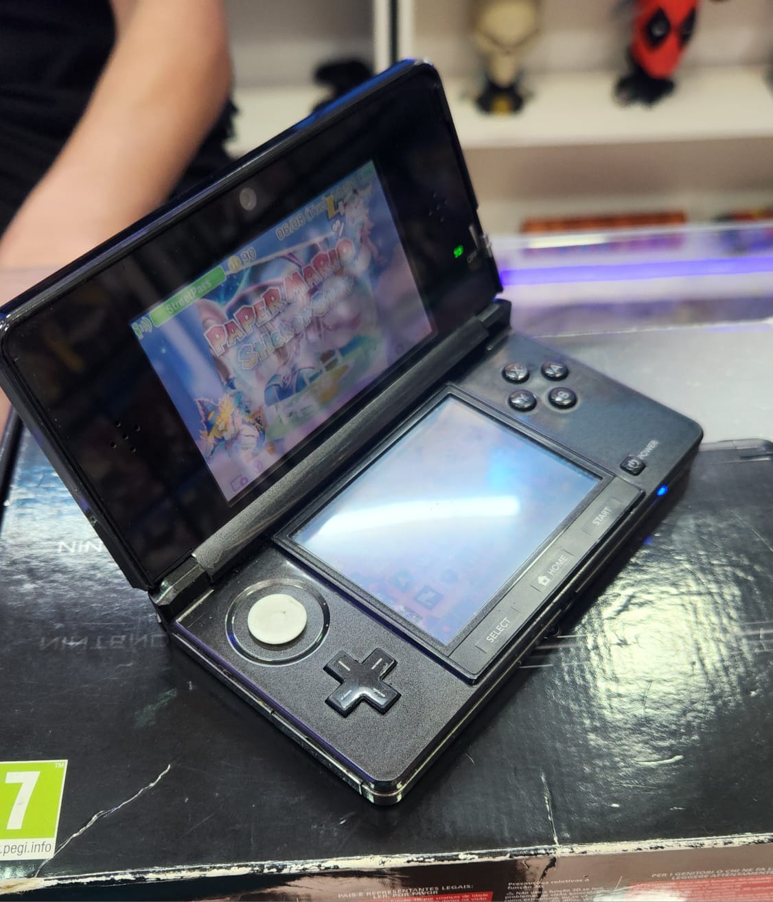 Compre Nintendo 3DS Cosmo Black - Seminovo - Excelente Estado