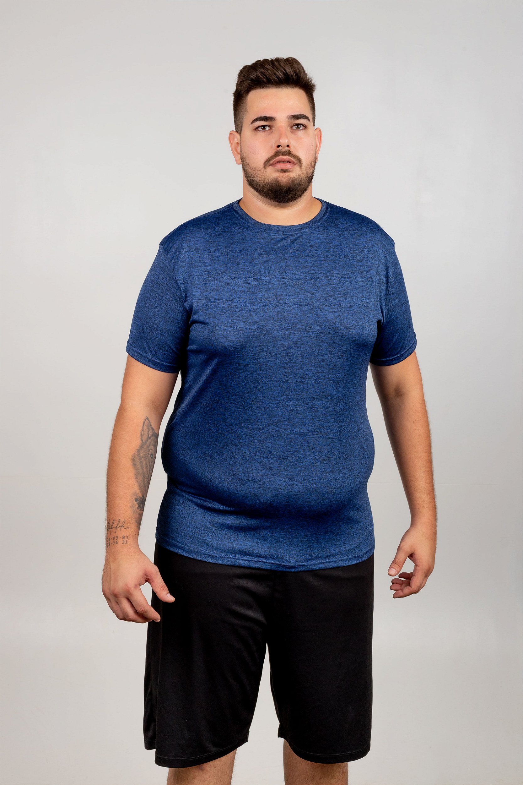 Camiseta Masculina Dry Fit Gola Redonda Plus Size - VISTA BASICS