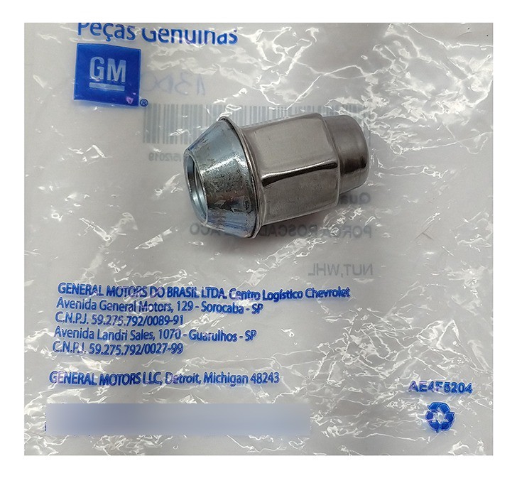 Kit 5 porcas roda S10 2012 2013 2014 9598708 - Peças Originais para ...