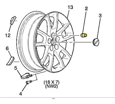 Porca roda original gm S10 Onix Spin Cobalt 09598708 - Peças Originais ...