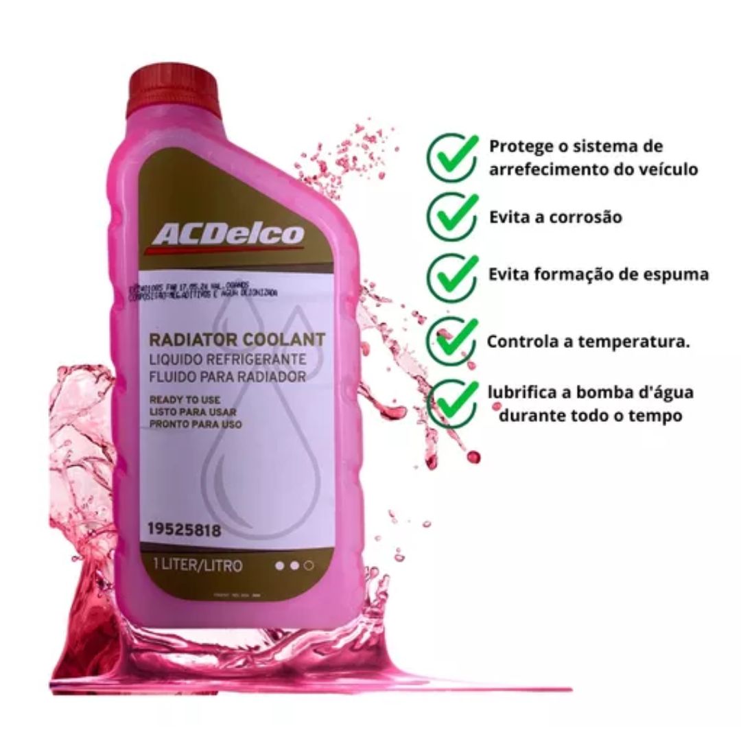 Kit 7 Aditivo Radiador Pronto Para Uso Rosa 19525818 Acdelco - Peças ...