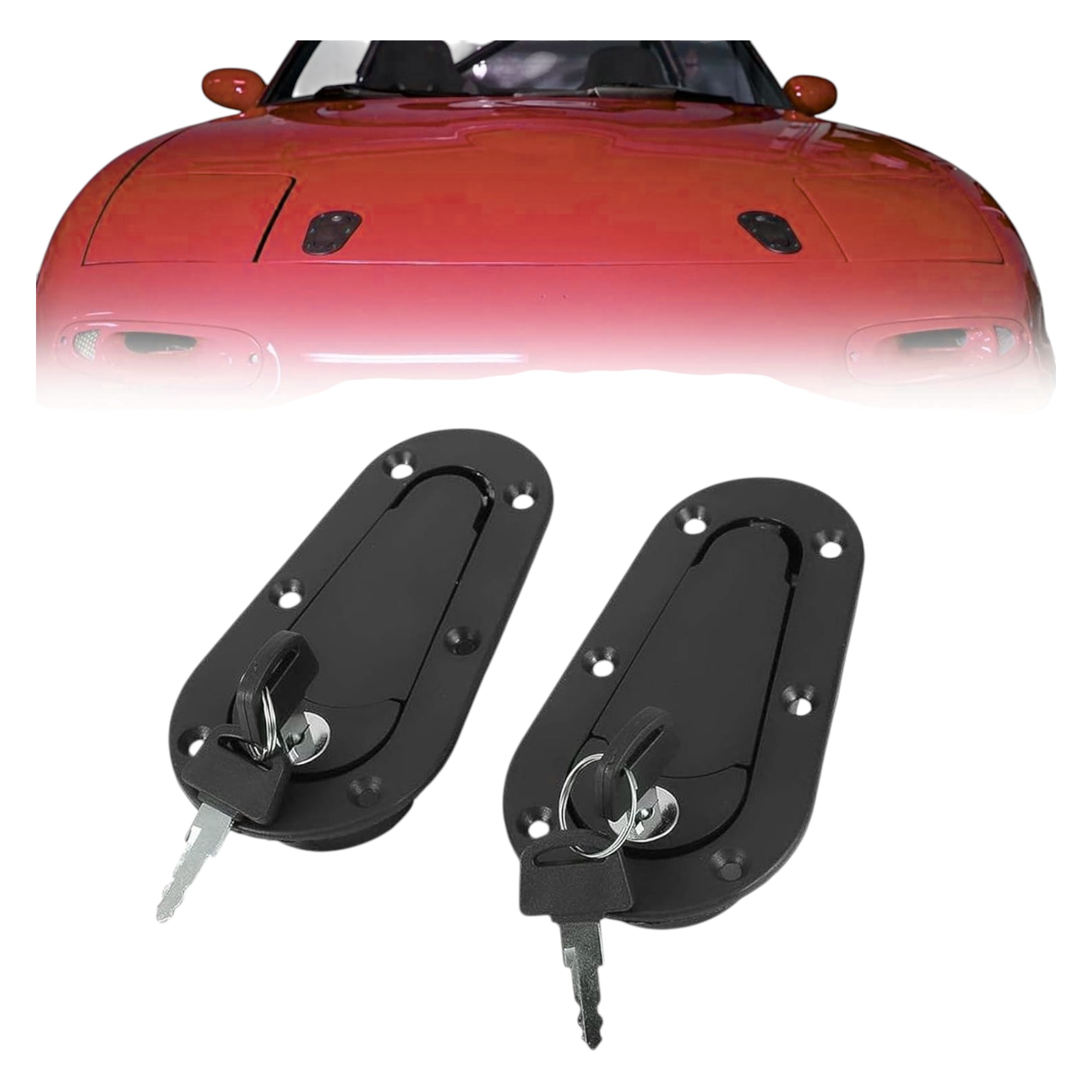 Kit Trava Capô Universal Preta Esportiva Estilo Aerocatch - Peças ...