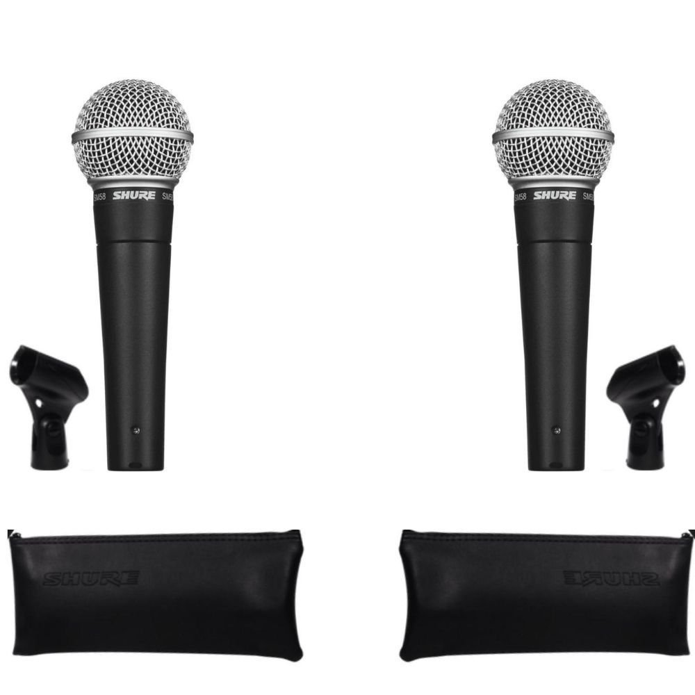 Kit 2 Microfones Profissionais de Mão SM58-LC - SHURE - CompreMais