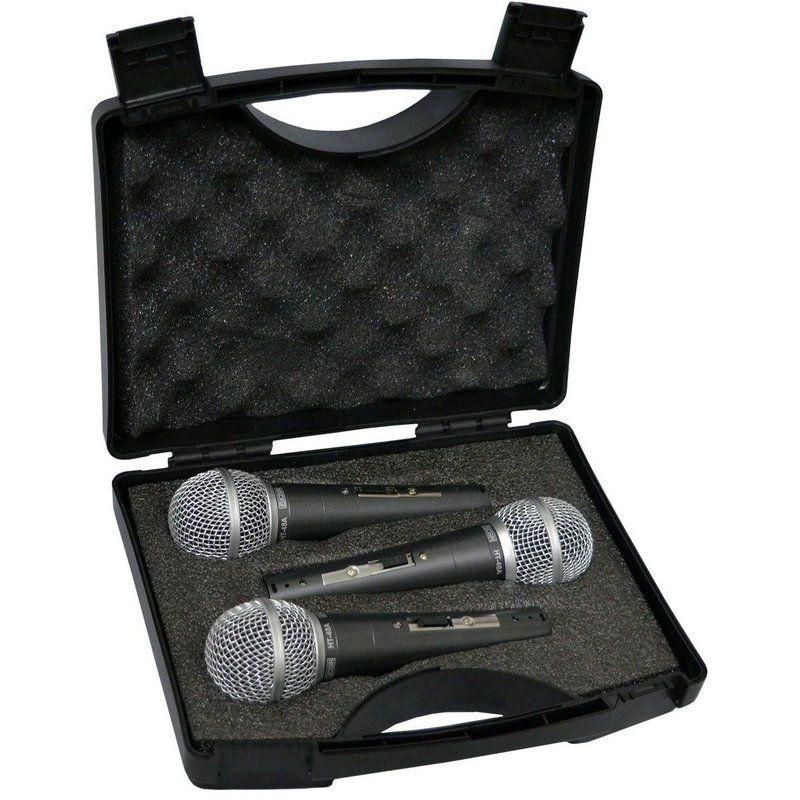 kit 3 Microfones Com Fio De Mão Dinâmico 48-3 - CSR - CompreMais